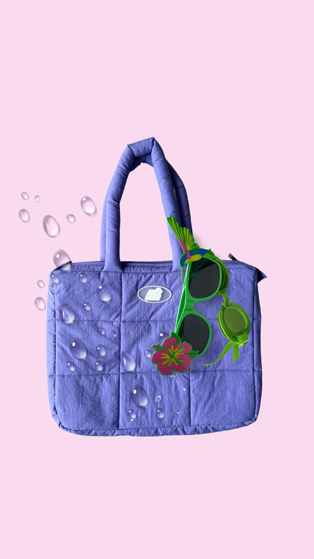 Lilac Waterproof Soft Puffer Bag