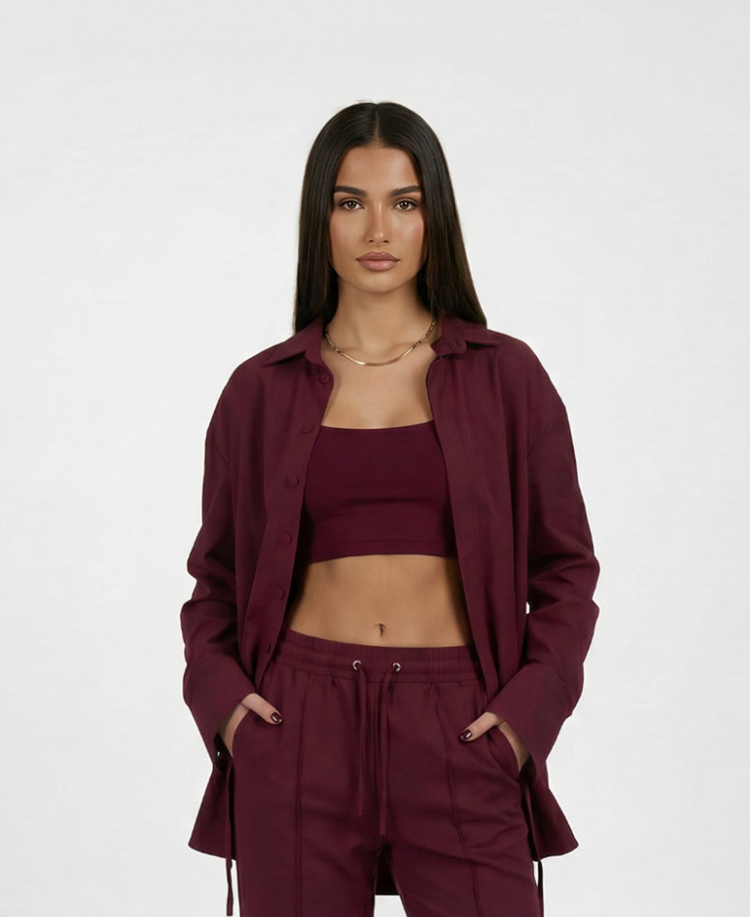 Burgundy Oversized Shirt
