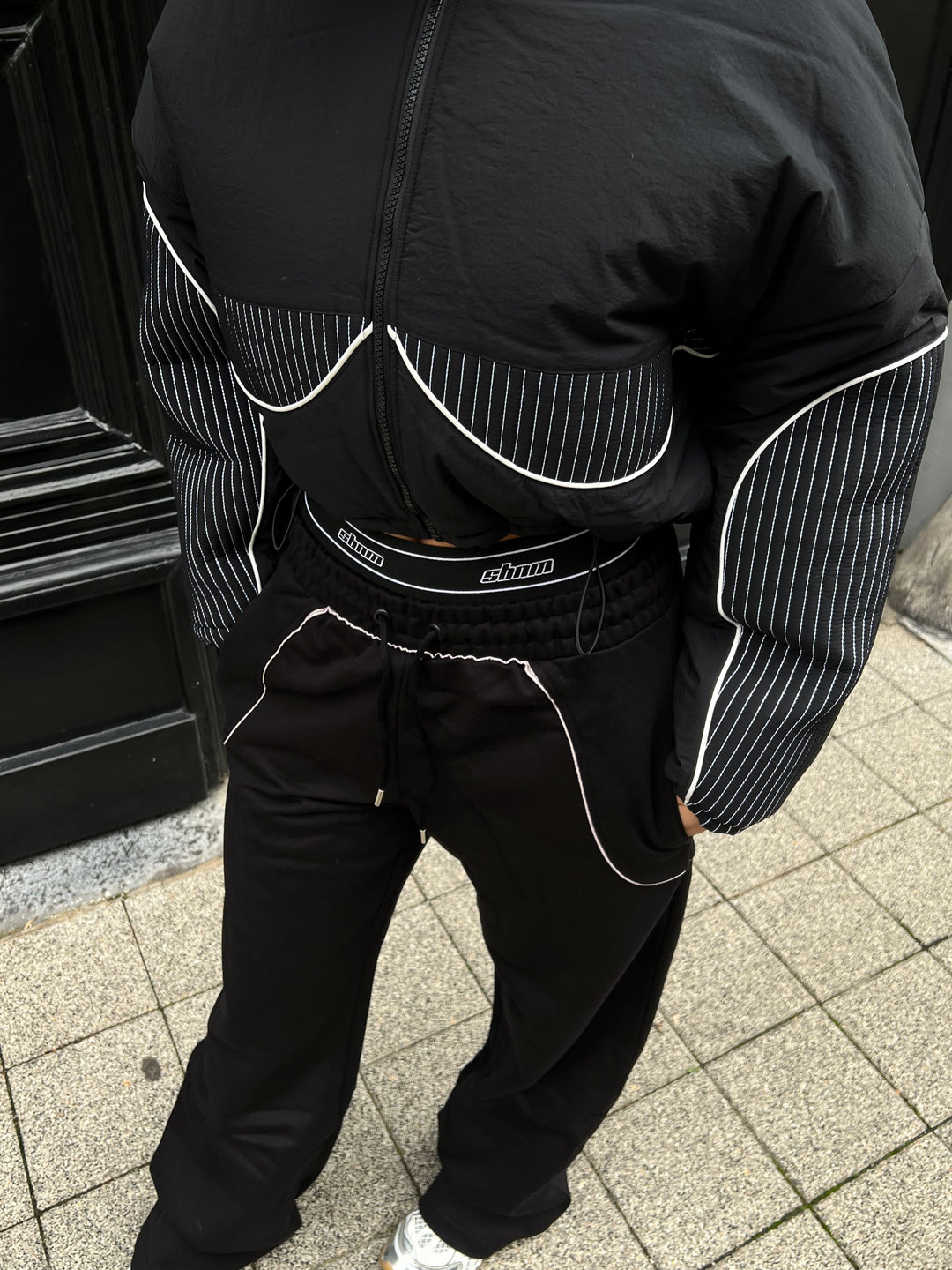 Black Logo Waistband Boxer Cut Sweatpants