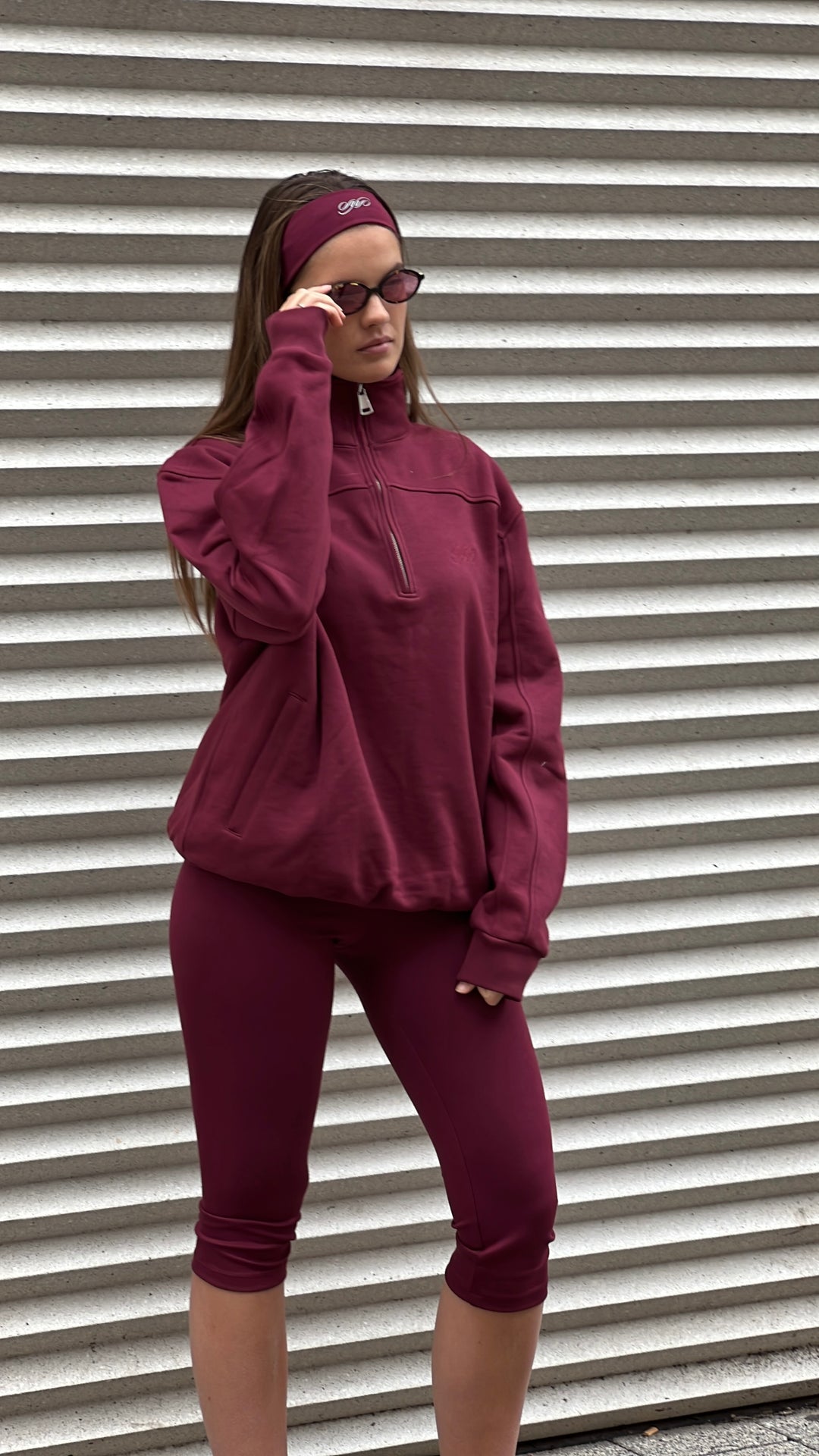 Burgundy Capri Legging