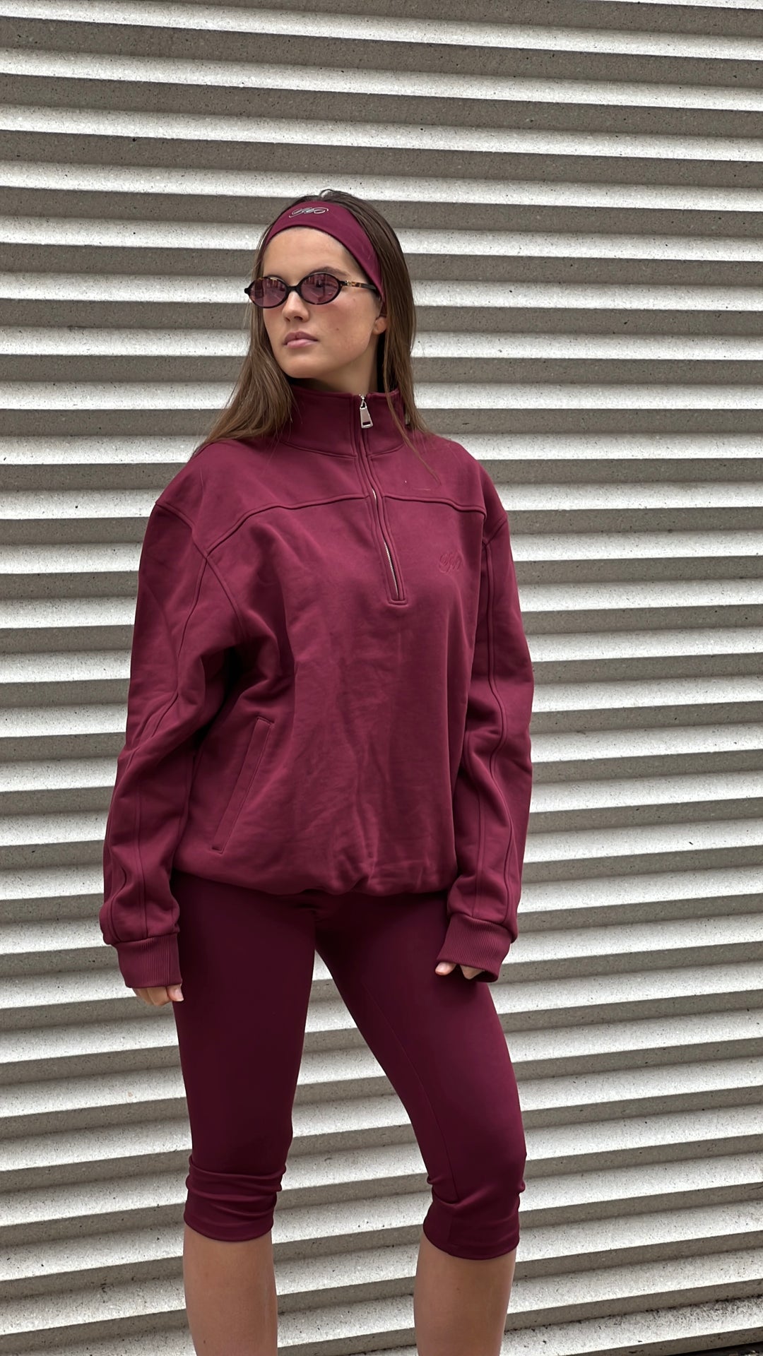 Burgundy Capri Legging