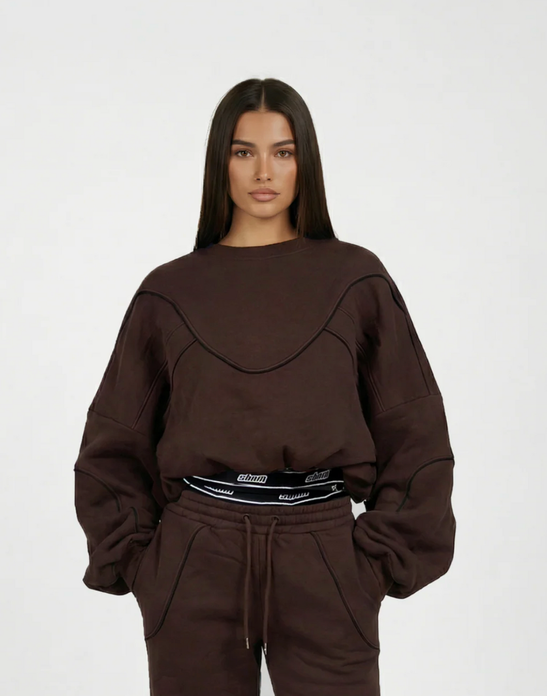 Brown contour sweatpants