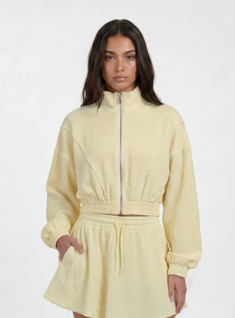 Baby Yellow Waffle Vest