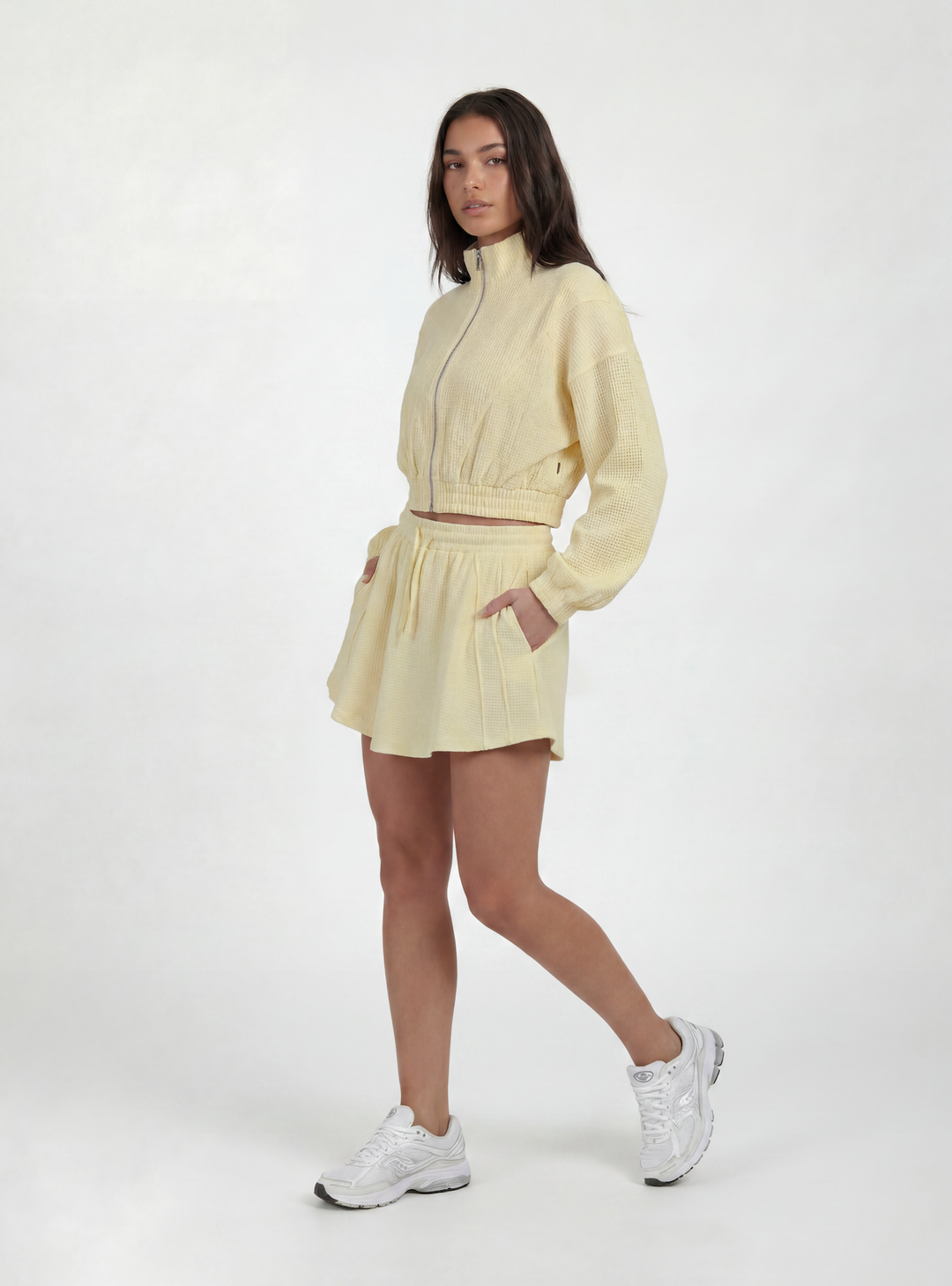 Baby Yellow Waffle Skirt