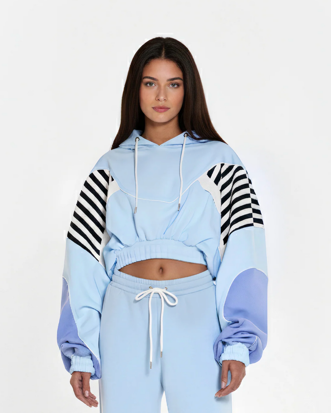 Gigi V2 Crop Blue Lilac Hoodie