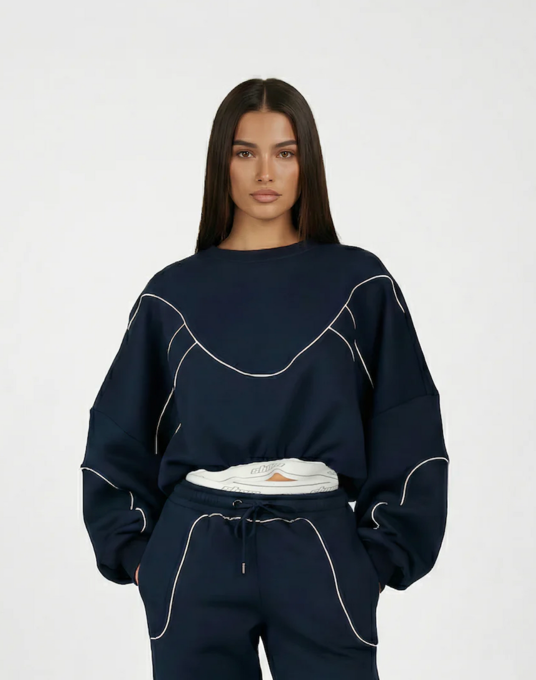 Navy contour sweatshirt