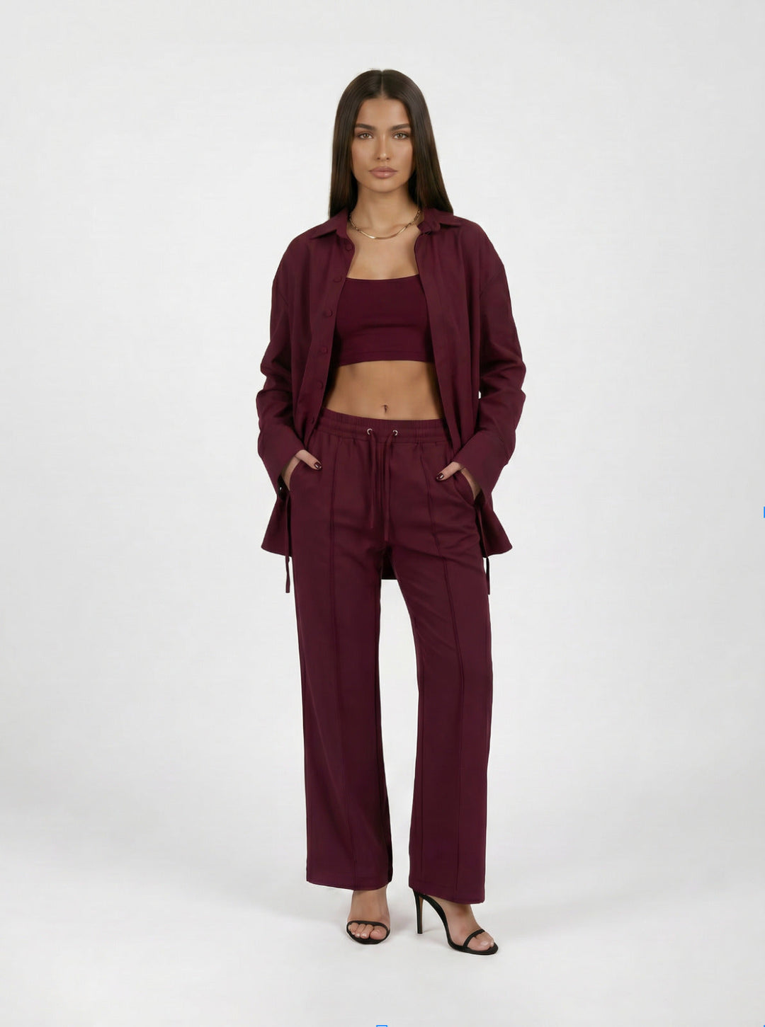 Burgundy Oversized Shirt