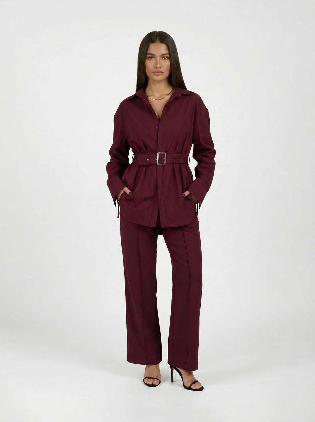 Burgundy Oversized Shirt