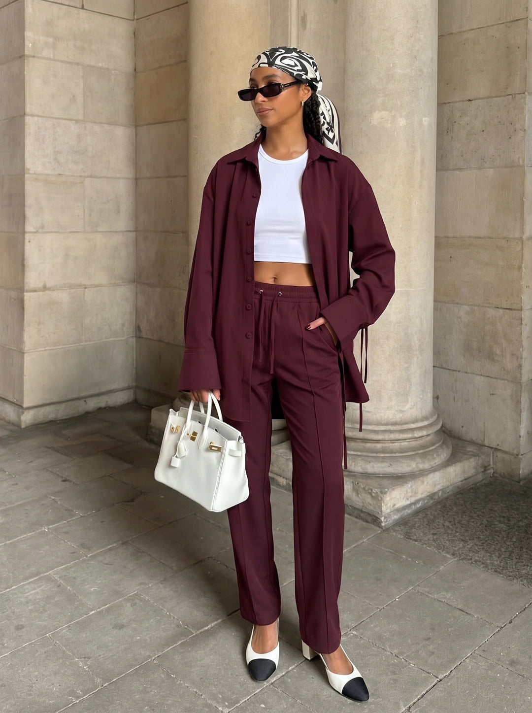 Burgundy Oversized Shirt