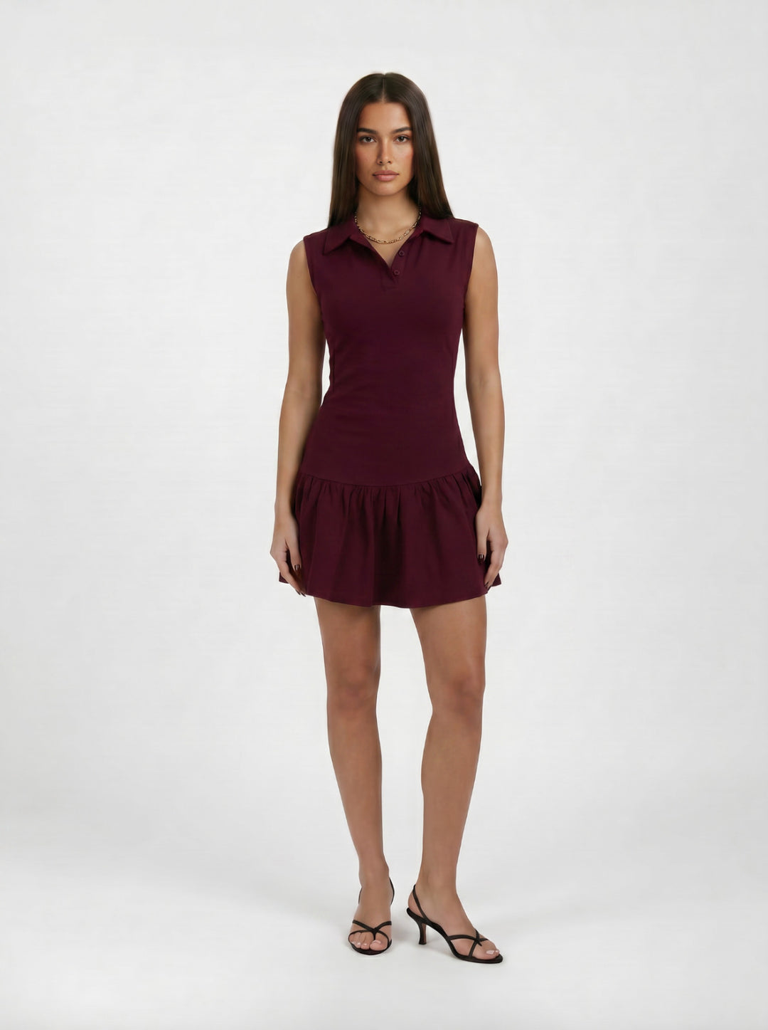 Burgundy Polo Dress