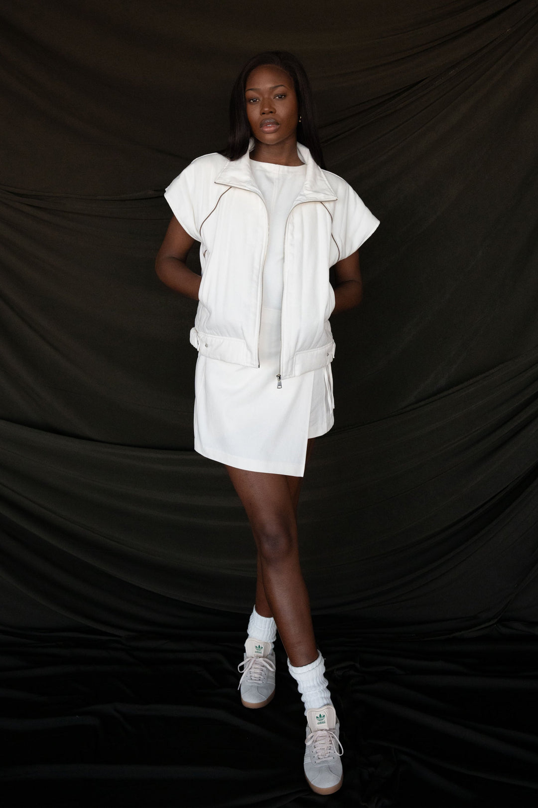 White Sleeveless Vest