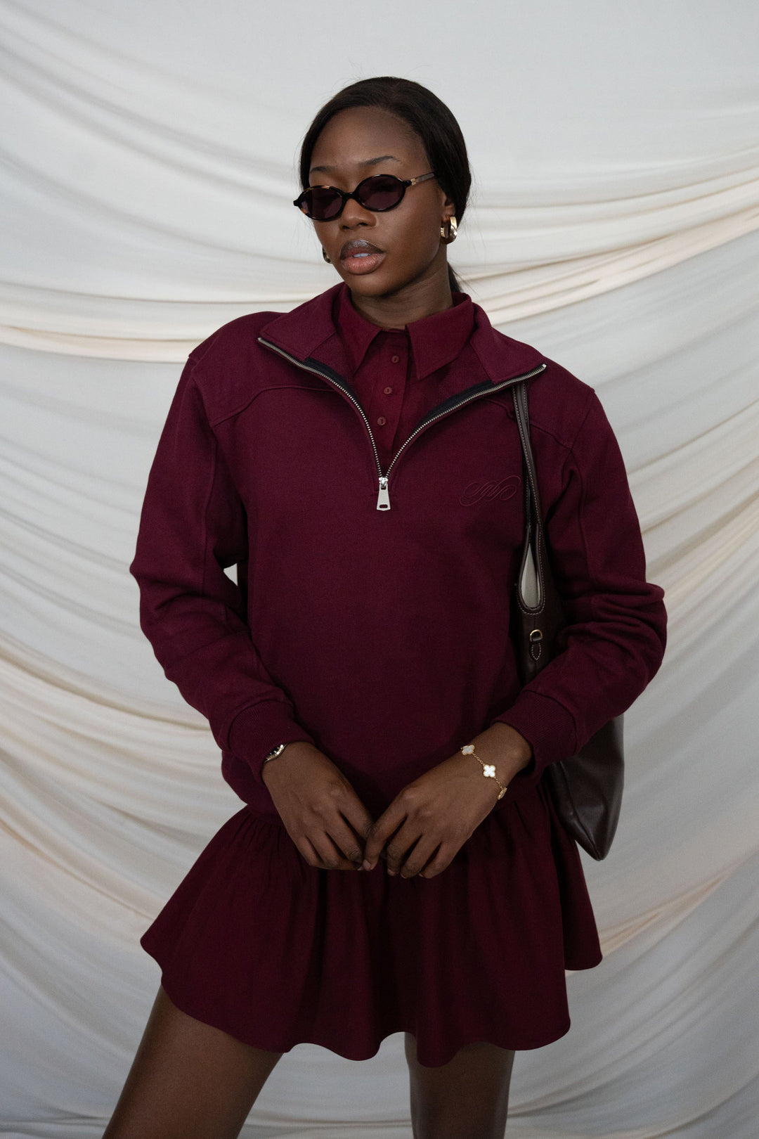 Burgundy Polo Sweater