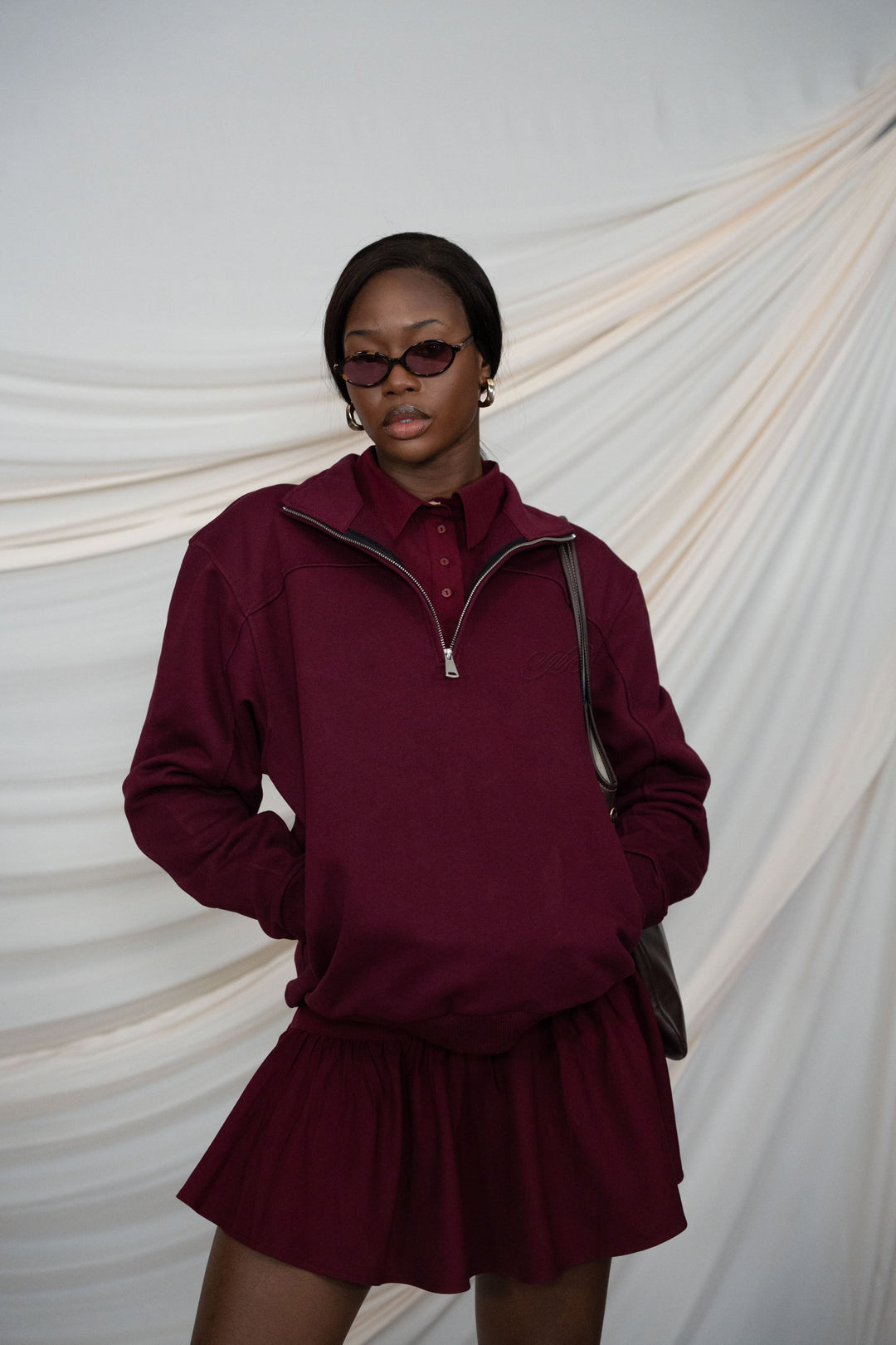 Burgundy Polo Sweater