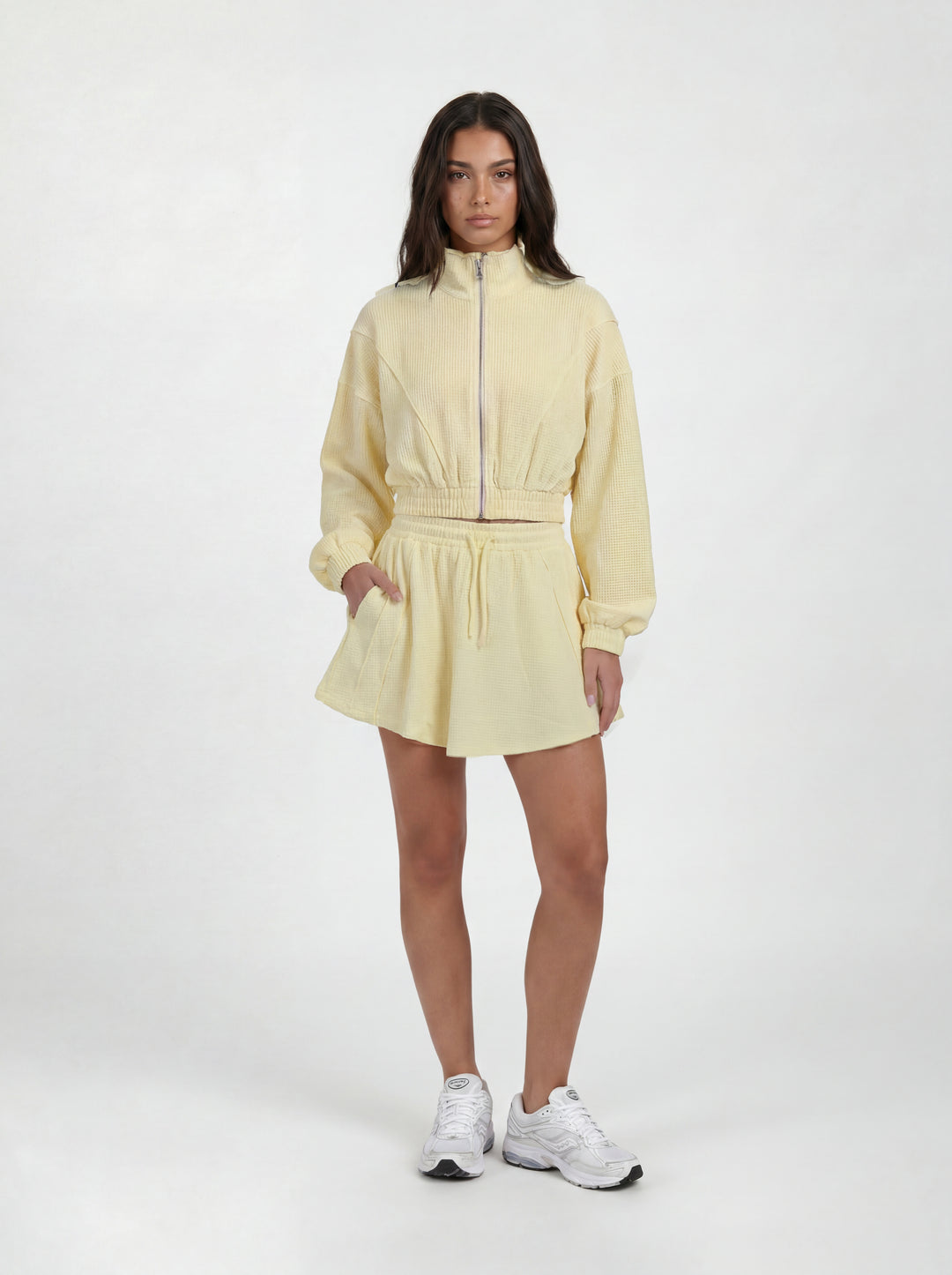 Baby Yellow Waffle Skirt
