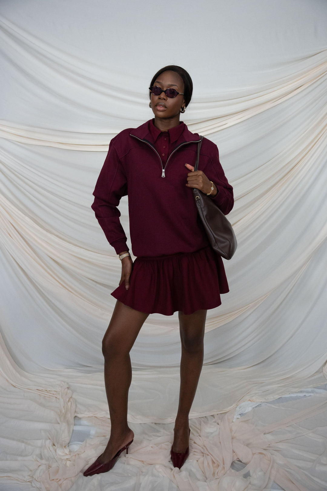 Burgundy Polo Sweater