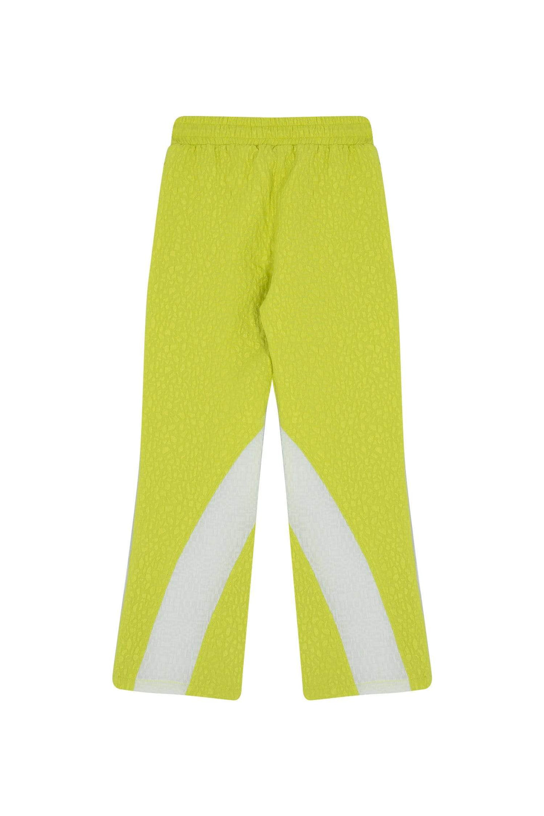 Kids Bright Lime Panelled Pants
