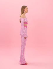 PINKY LOGOMANIA CROP TOP