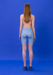 NAVY LOGOMANIA BIKER SHORT