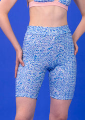 NAVY LOGOMANIA BIKER SHORT