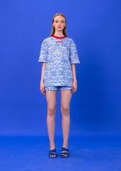 SEASTA BLUE COTTON BLEND SHORT