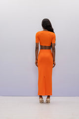 GYPSY ORANGE LONG SKIRT