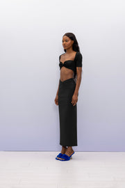 GYPSY BLACK LONG SKIRT