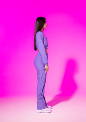 LILAC NYLON CARGO TRACKSUIT PANTS