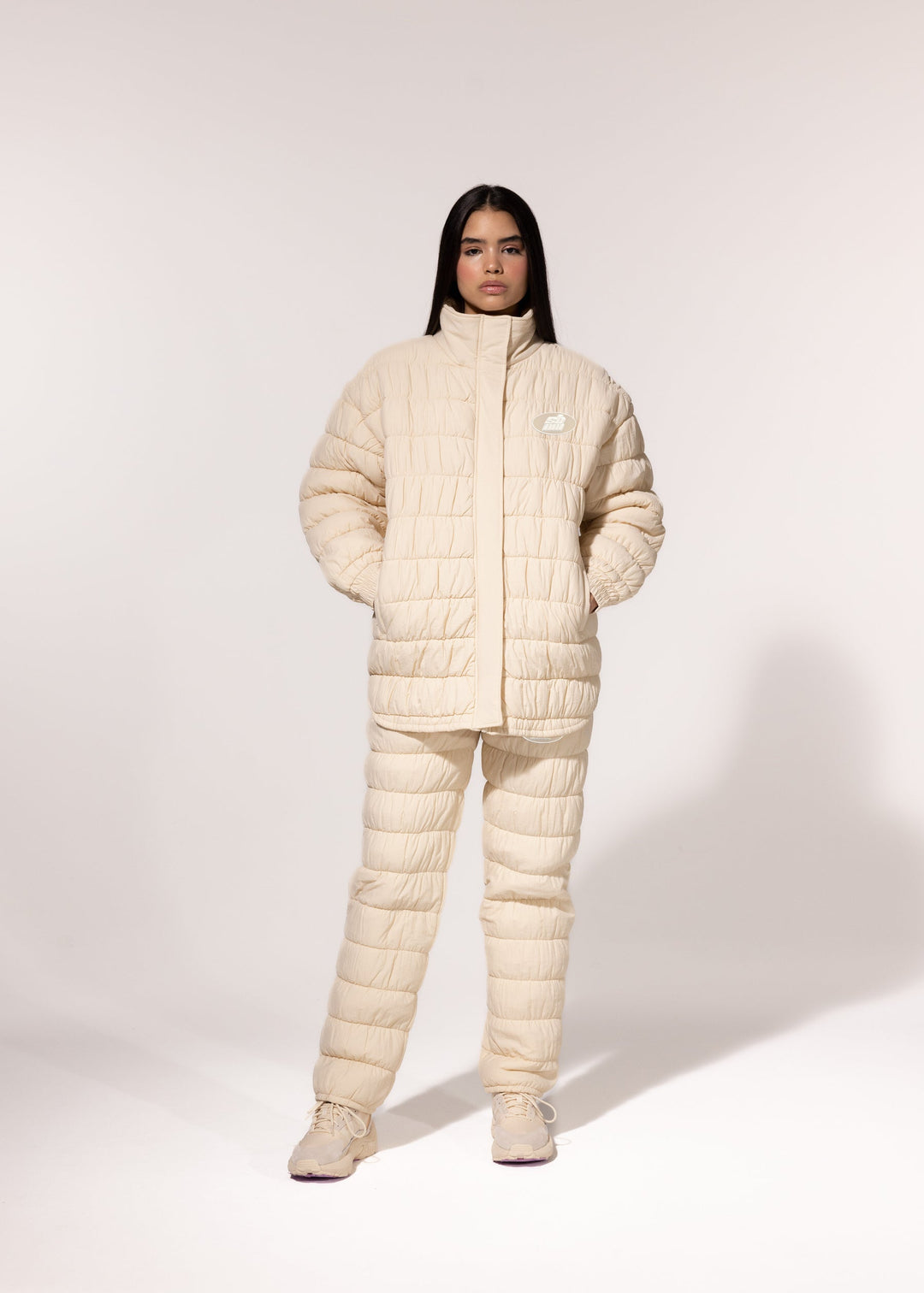 Creme Cloud Puffer Ski Jacket