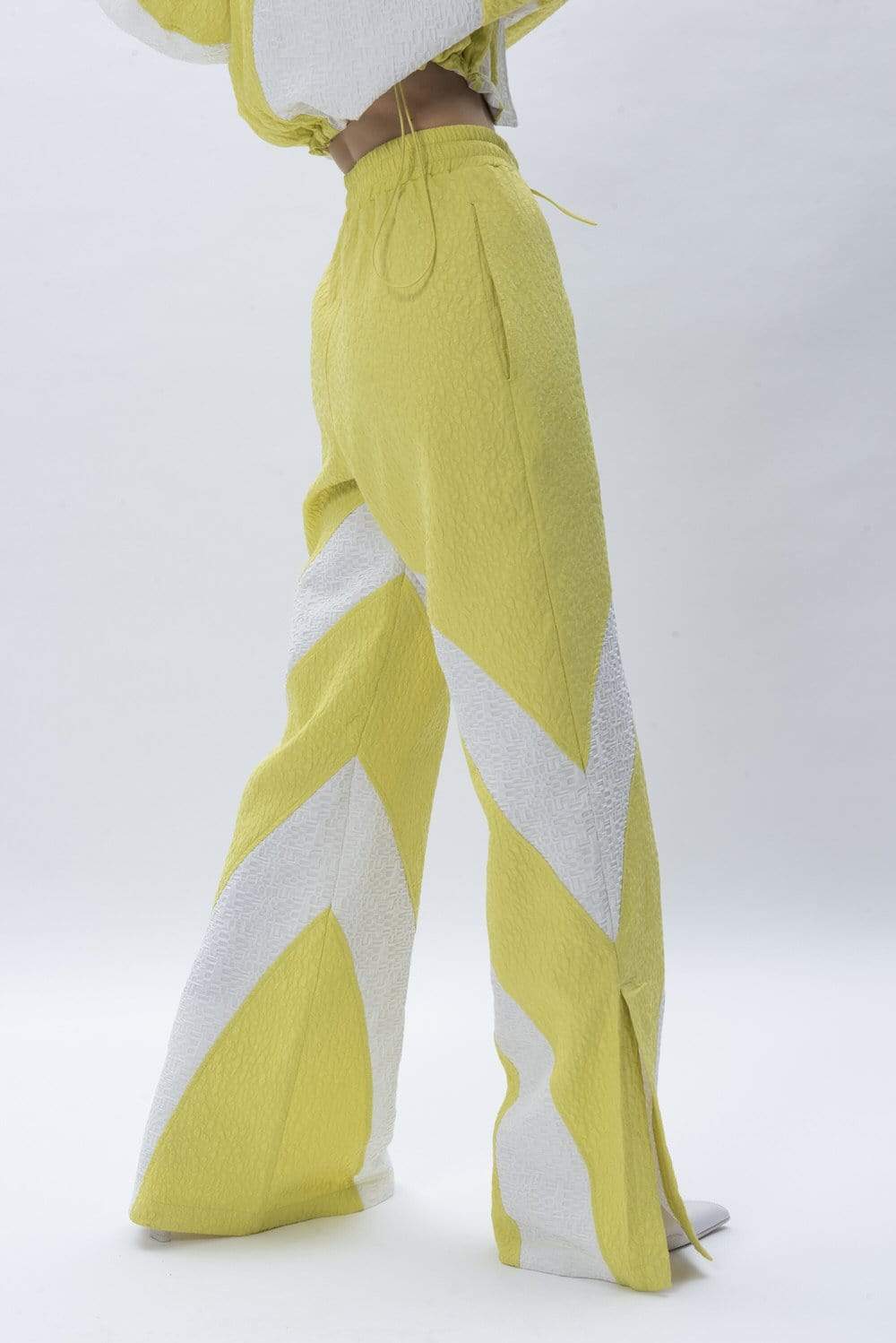 Bright Lime Panelled Pants